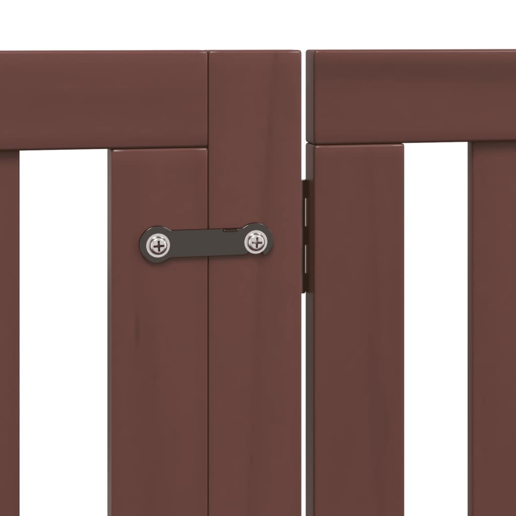 Hondenhek inklapbaar 4 panelen 320 cm populierenhout bruin is nu te koop bij PeponiXL, paradijselijk wonen!