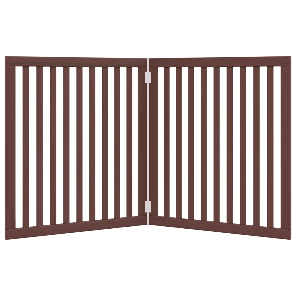Hondenhek inklapbaar 2 panelen 160 cm populierenhout bruin is nu te koop bij PeponiXL, paradijselijk wonen!