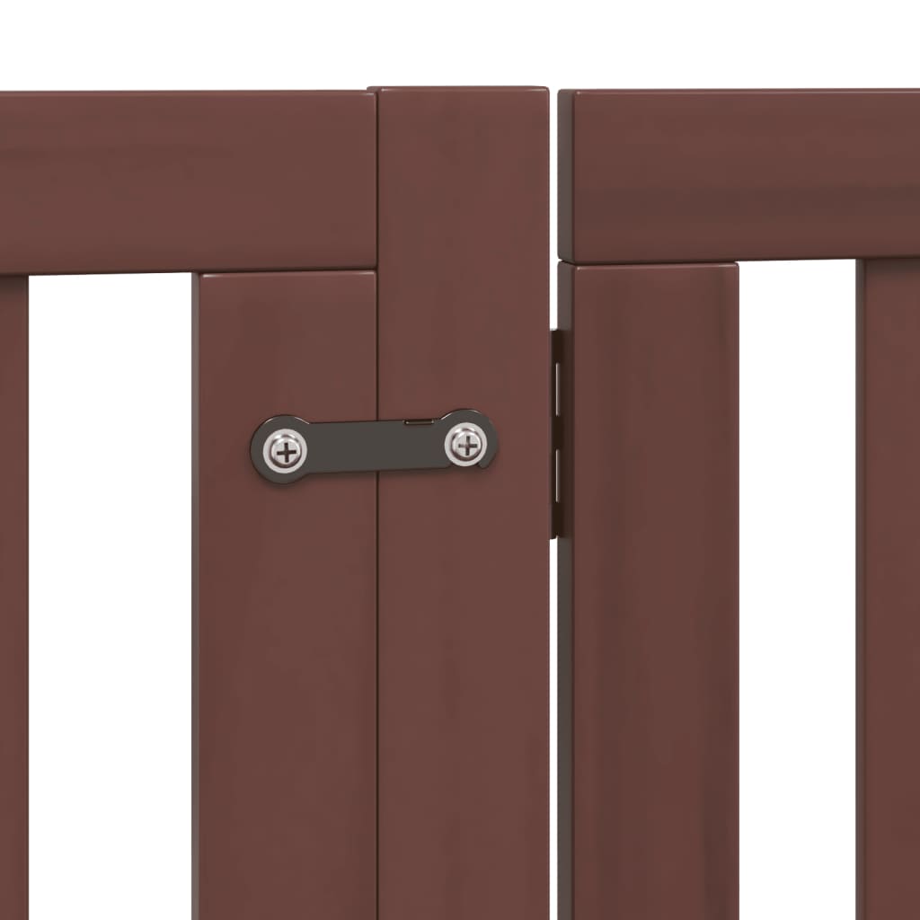Hondenhek inklapbaar 4 panelen 320 cm populierenhout bruin is nu te koop bij PeponiXL, paradijselijk wonen!