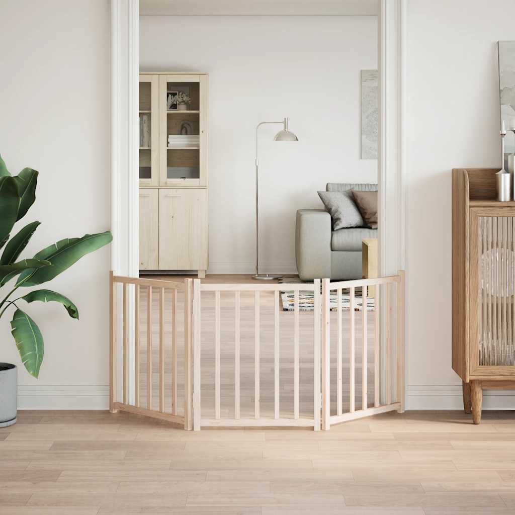 Hondenhek inklapbaar 3 panelen 150 cm massief vurenhout is nu te koop bij PeponiXL, paradijselijk wonen!