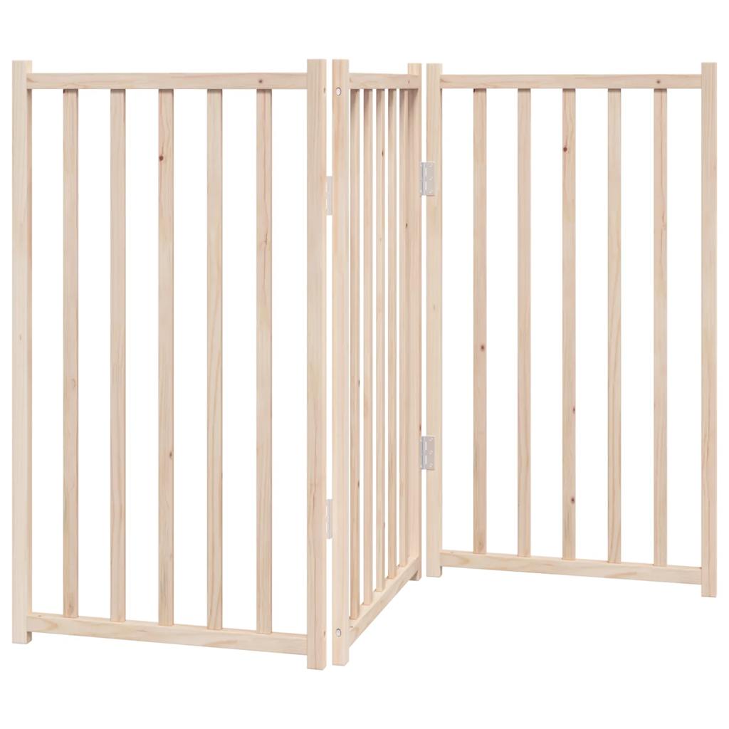 Hondenhek opvouwbaar 3 panelen 150 cm massief vurenhout is nu te koop bij PeponiXL, paradijselijk wonen!