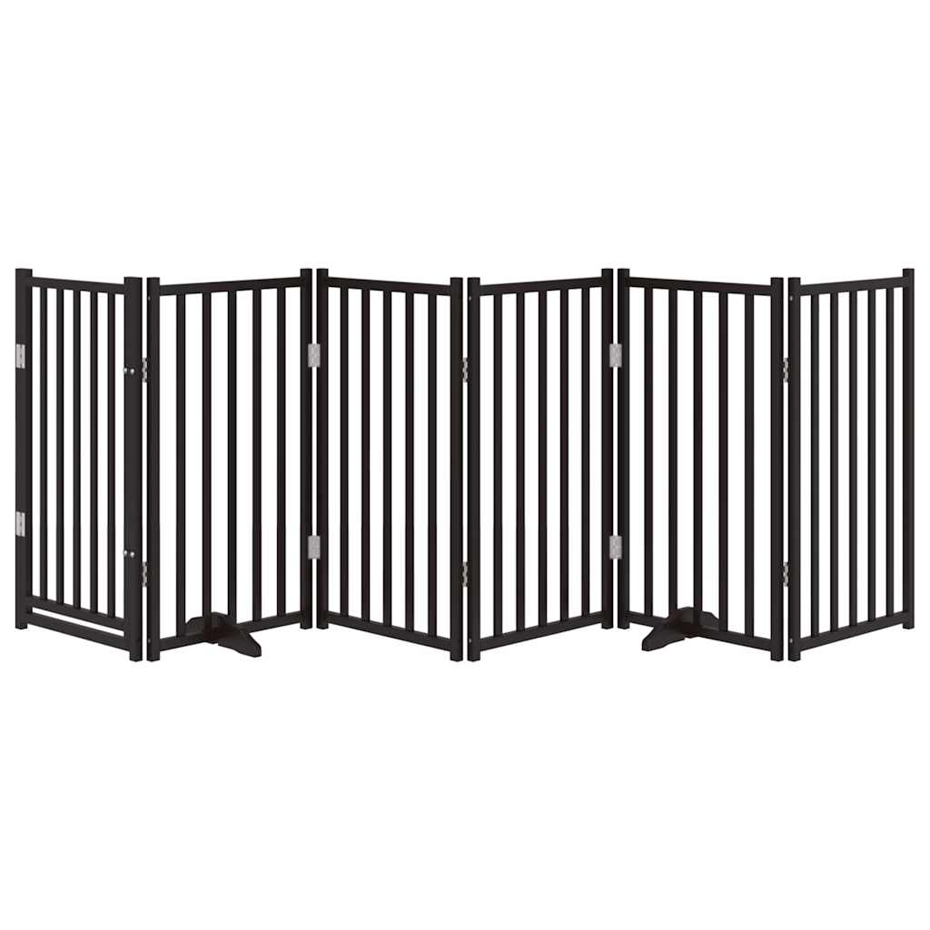 Hondenhek inklapbaar 6 panelen 300 cm massief vurenhout zwart is nu te koop bij PeponiXL, paradijselijk wonen!