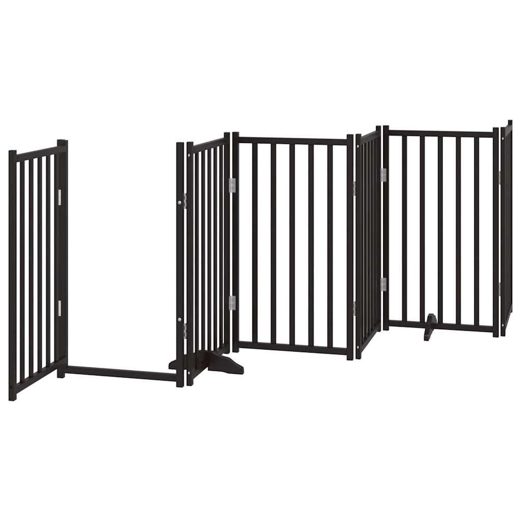 Hondenhek inklapbaar 6 panelen 300 cm massief vurenhout zwart is nu te koop bij PeponiXL, paradijselijk wonen!