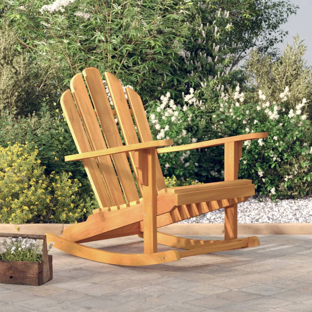 Schommelstoel Adirondack 79x100x103 cm massief teakhout is nu te koop bij PeponiXL, paradijselijk wonen!