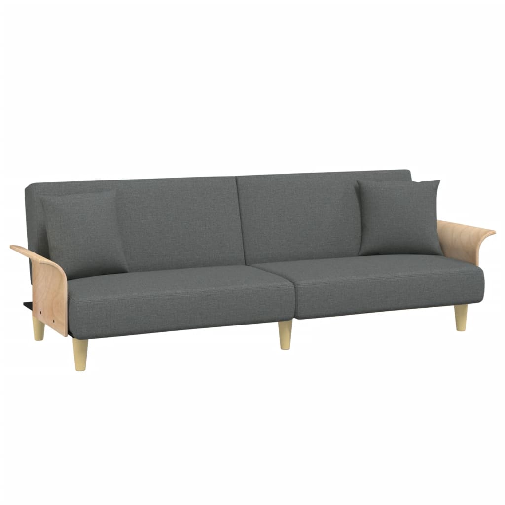 Slaapbank met armleuningen stof donkergrijs is nu te koop bij PeponiXL, paradijselijk wonen!