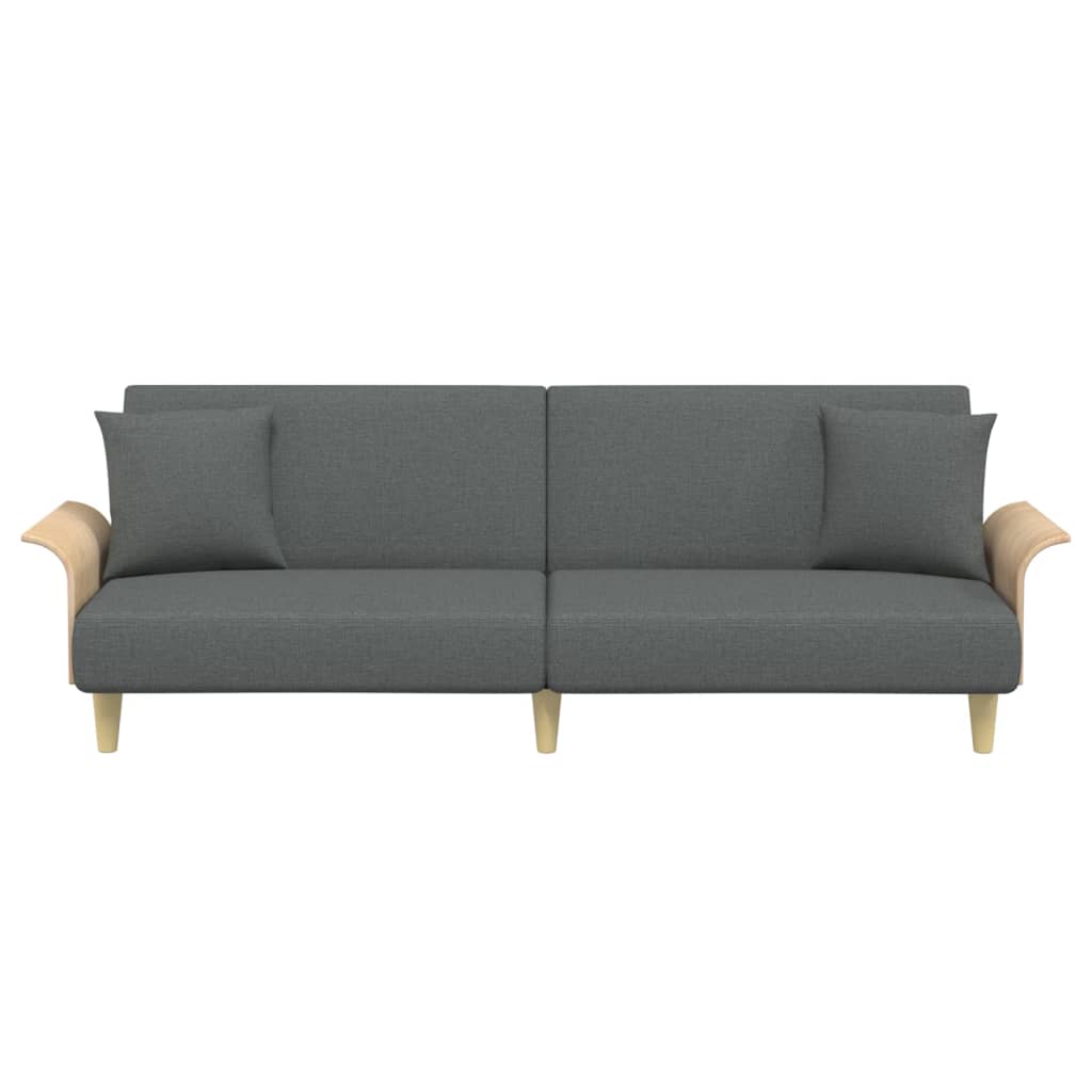 Slaapbank met armleuningen stof donkergrijs is nu te koop bij PeponiXL, paradijselijk wonen!