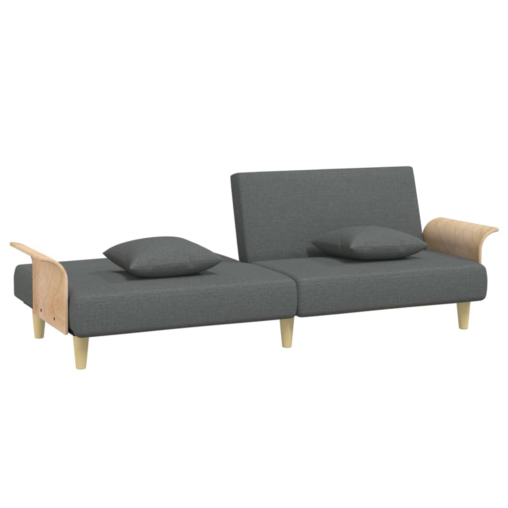 Slaapbank met armleuningen stof donkergrijs is nu te koop bij PeponiXL, paradijselijk wonen!