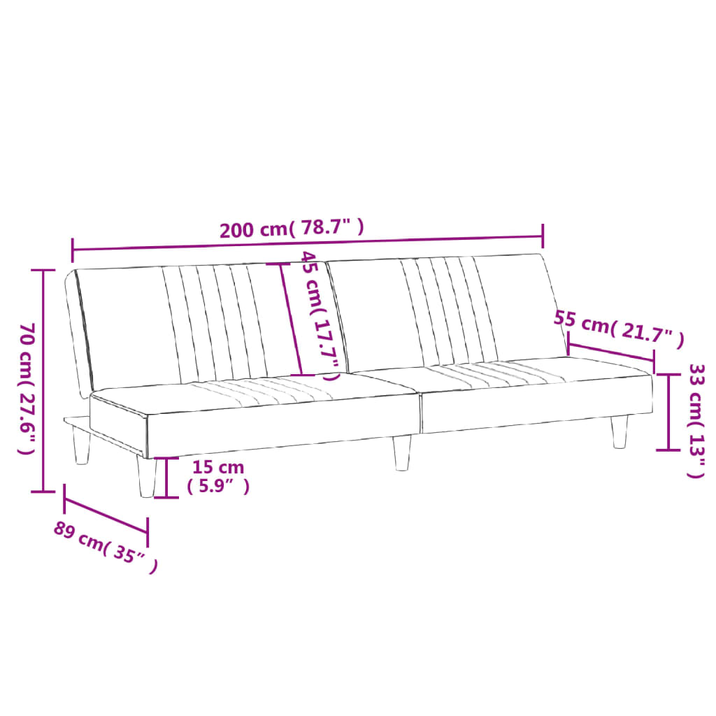 Slaapbank stof lichtgrijs is nu te koop bij PeponiXL, paradijselijk wonen!