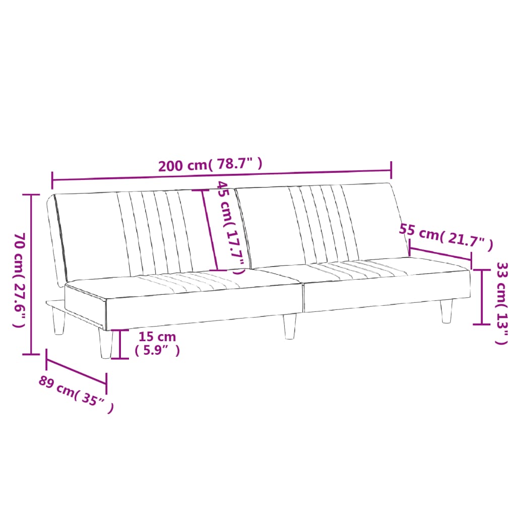 Slaapbank stof donkergrijs is nu te koop bij PeponiXL, paradijselijk wonen!