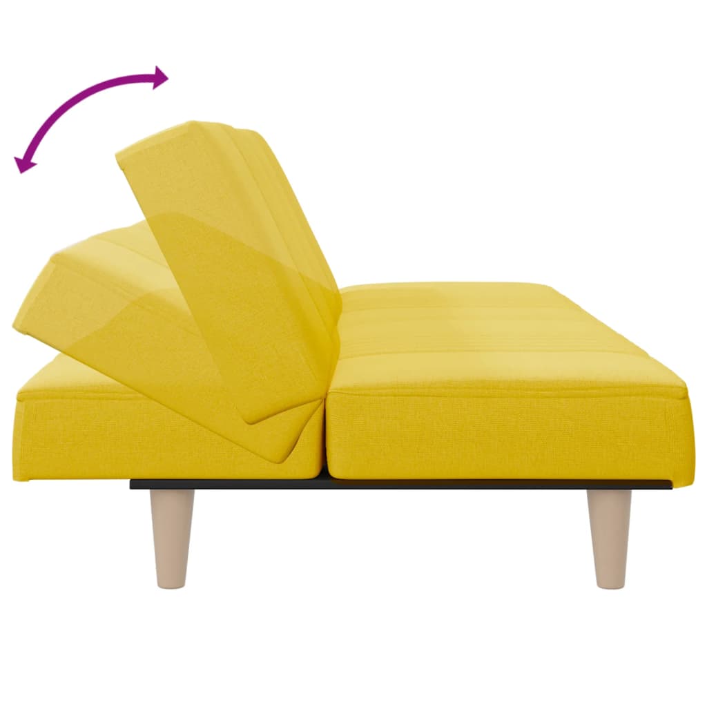Slaapbank stof lichtgeel is nu te koop bij PeponiXL, paradijselijk wonen!