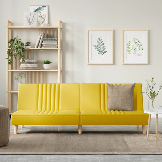Slaapbank stof lichtgeel is nu te koop bij PeponiXL, paradijselijk wonen!