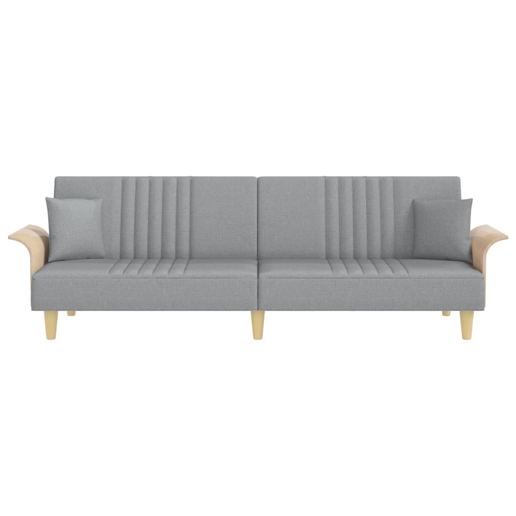 Slaapbank met armleuningen stof lichtgrijs is nu te koop bij PeponiXL, paradijselijk wonen!