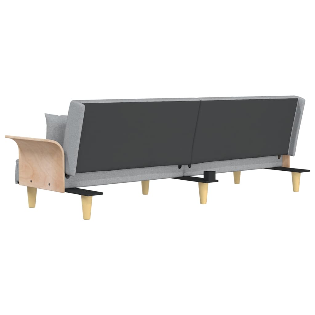 Slaapbank met armleuningen stof lichtgrijs is nu te koop bij PeponiXL, paradijselijk wonen!