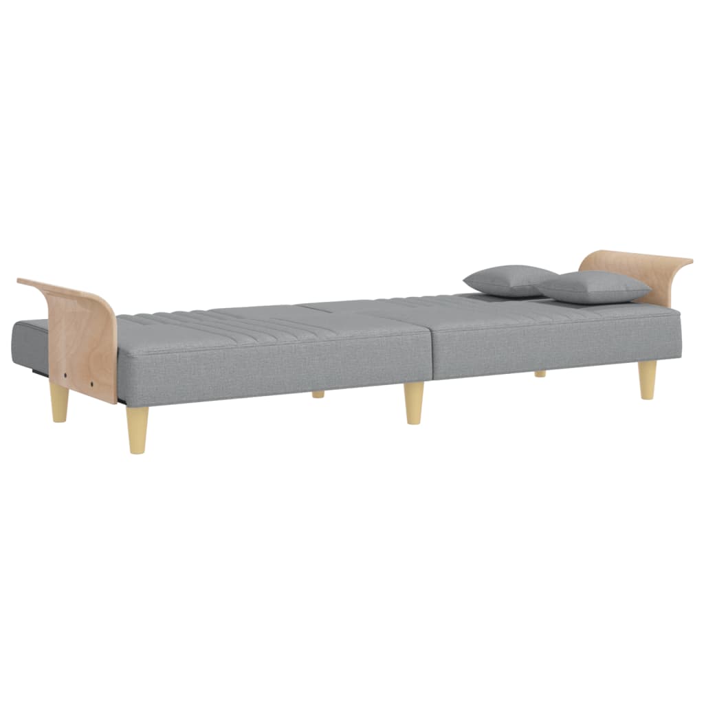 Slaapbank met armleuningen stof lichtgrijs is nu te koop bij PeponiXL, paradijselijk wonen!
