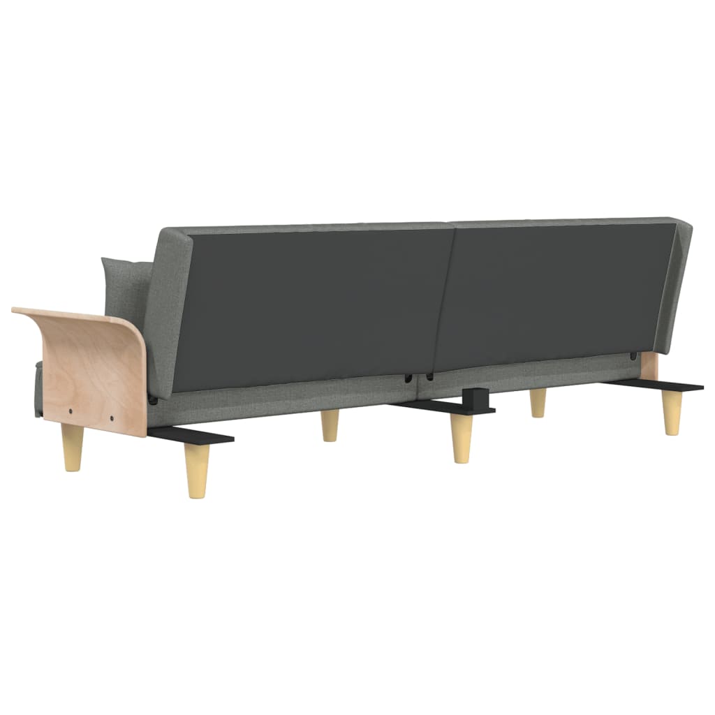 Slaapbank met armleuningen stof donkergrijs is nu te koop bij PeponiXL, paradijselijk wonen!