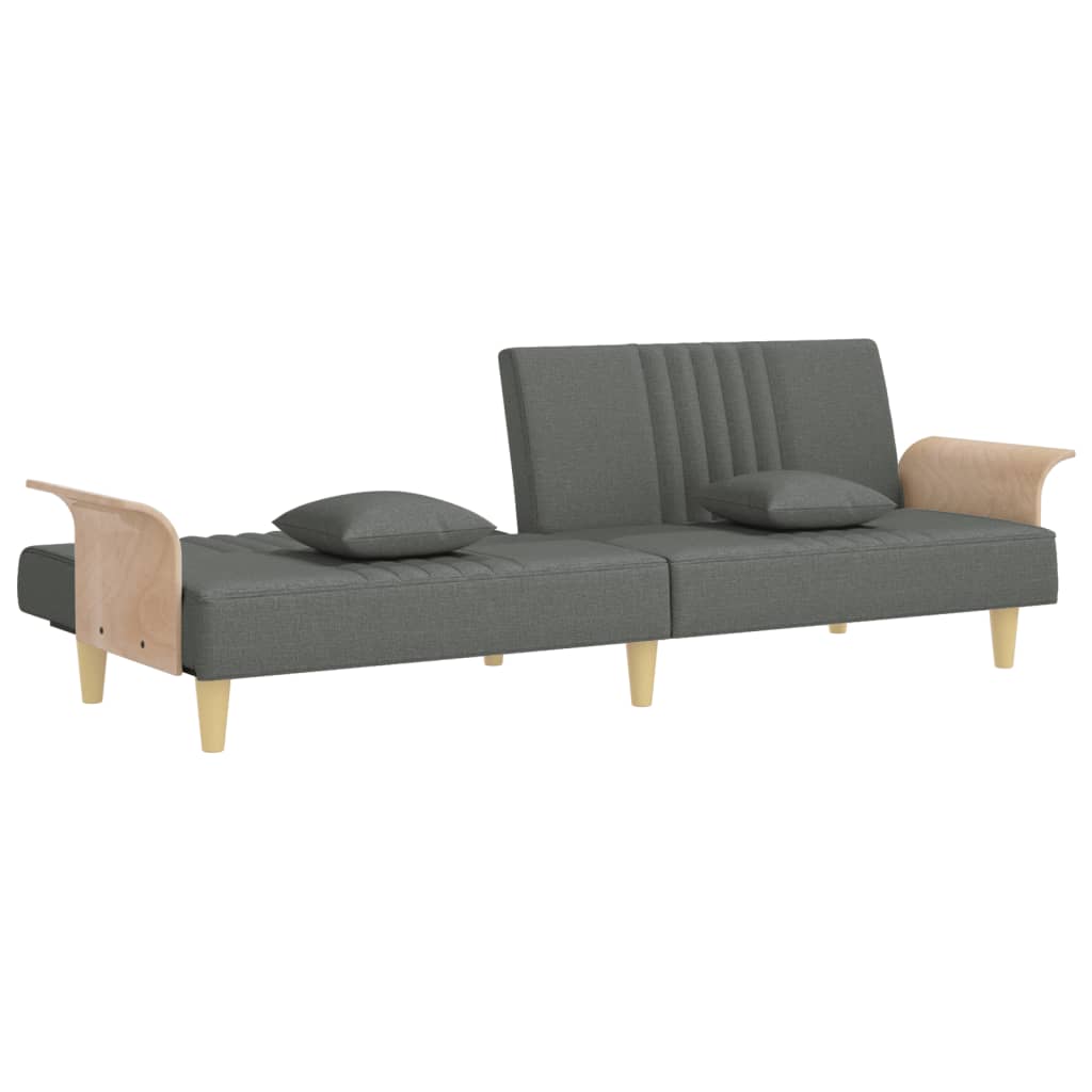 Slaapbank met armleuningen stof donkergrijs is nu te koop bij PeponiXL, paradijselijk wonen!