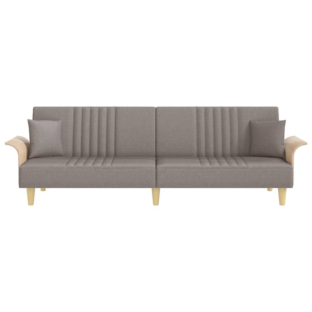 Slaapbank met armleuningen stof taupe is nu te koop bij PeponiXL, paradijselijk wonen!
