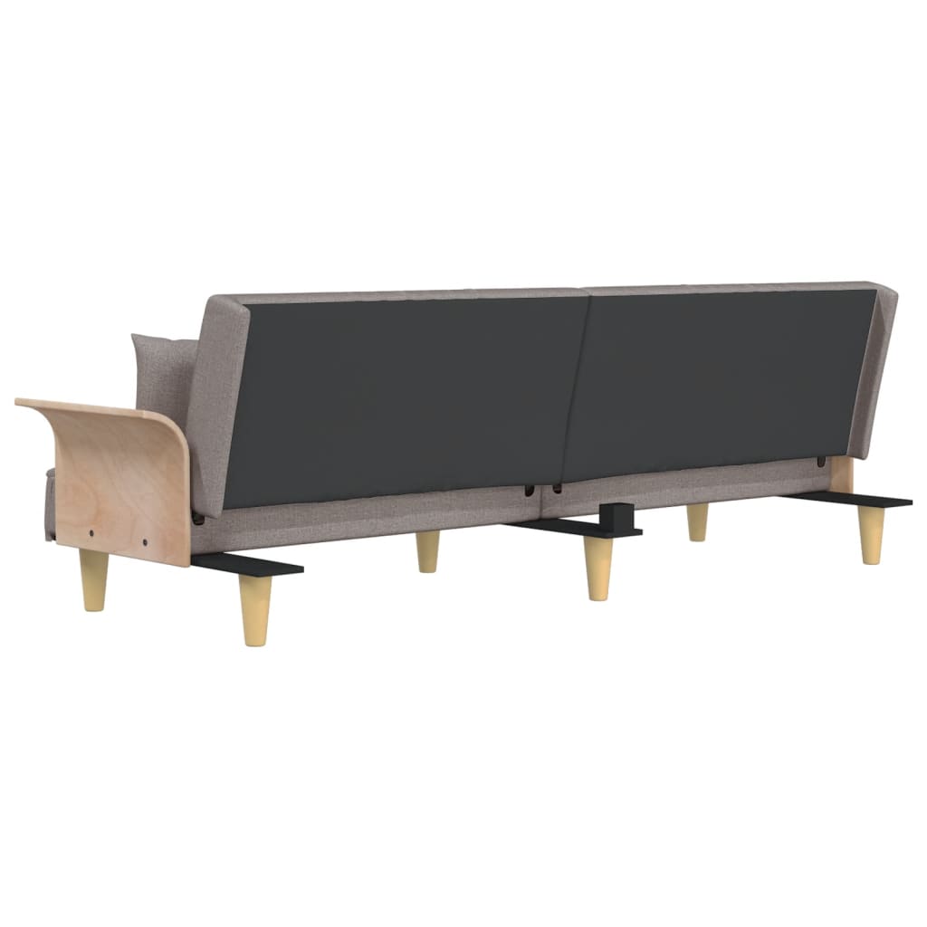 Slaapbank met armleuningen stof taupe is nu te koop bij PeponiXL, paradijselijk wonen!