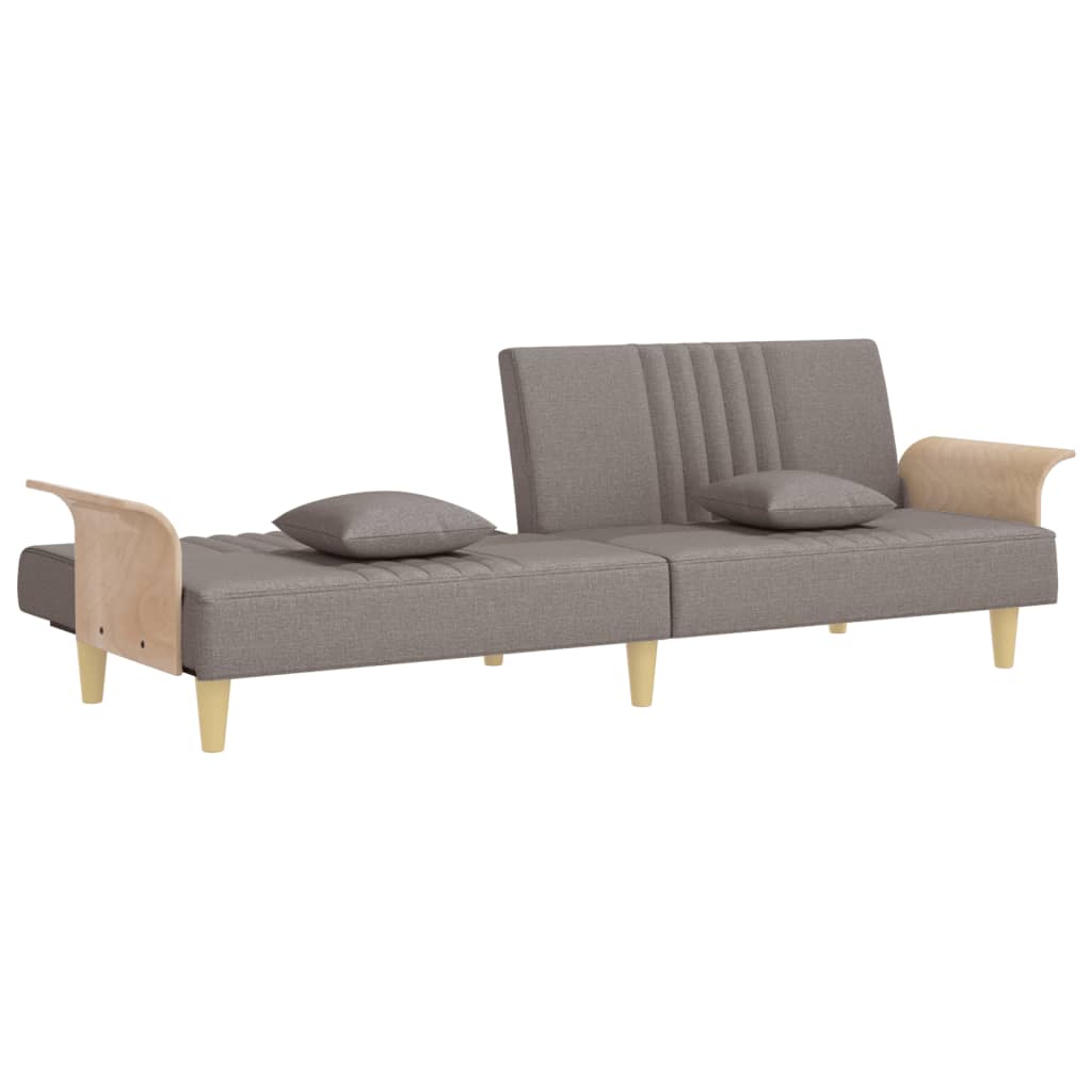 Slaapbank met armleuningen stof taupe is nu te koop bij PeponiXL, paradijselijk wonen!