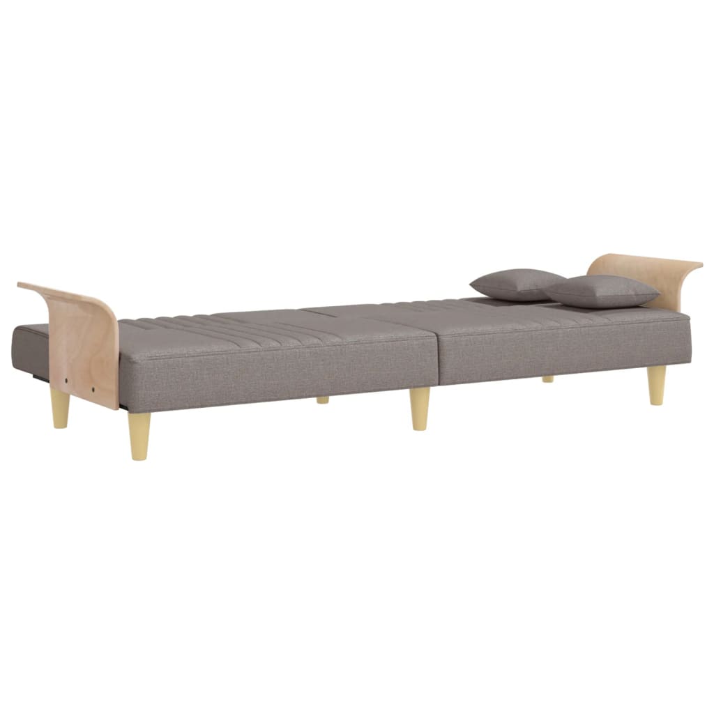 Slaapbank met armleuningen stof taupe is nu te koop bij PeponiXL, paradijselijk wonen!
