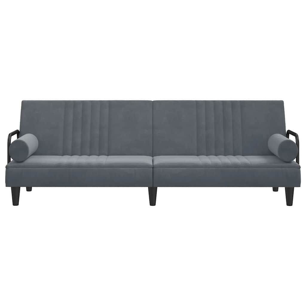 Slaapbank met armleuningen fluweel donkergrijs is nu te koop bij PeponiXL, paradijselijk wonen!
