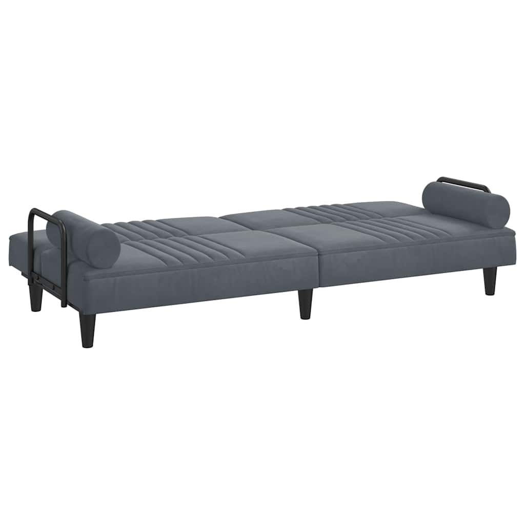 Slaapbank met armleuningen fluweel donkergrijs is nu te koop bij PeponiXL, paradijselijk wonen!