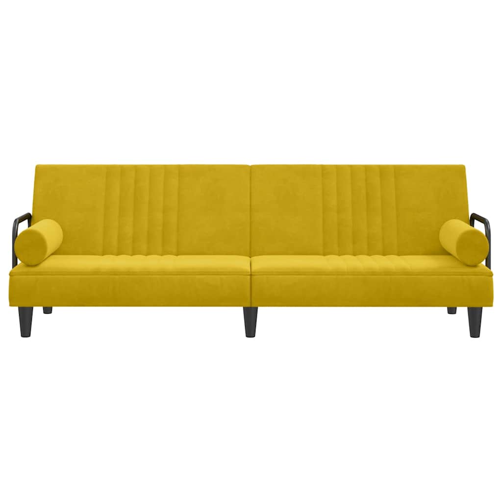 Slaapbank met armleuningen fluweel geel is nu te koop bij PeponiXL, paradijselijk wonen!