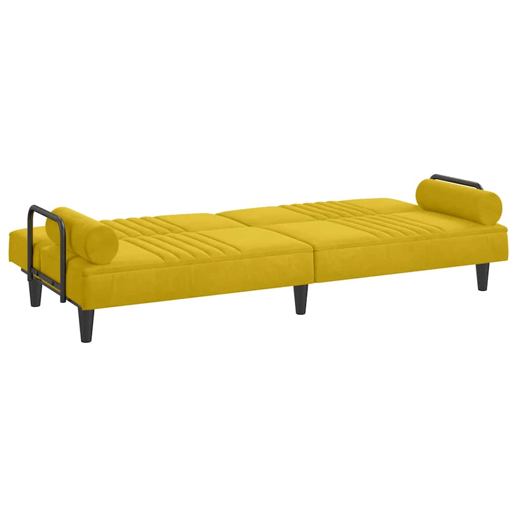 Slaapbank met armleuningen fluweel geel is nu te koop bij PeponiXL, paradijselijk wonen!