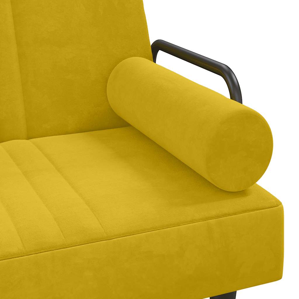 Slaapbank met armleuningen fluweel geel is nu te koop bij PeponiXL, paradijselijk wonen!