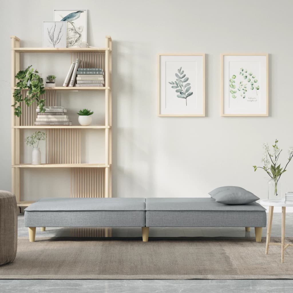 Slaapbank stof lichtgrijs is nu te koop bij PeponiXL, paradijselijk wonen!