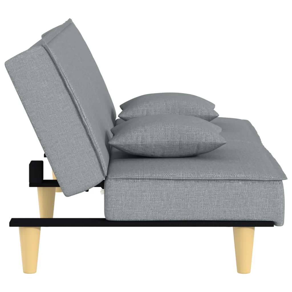Slaapbank stof lichtgrijs is nu te koop bij PeponiXL, paradijselijk wonen!