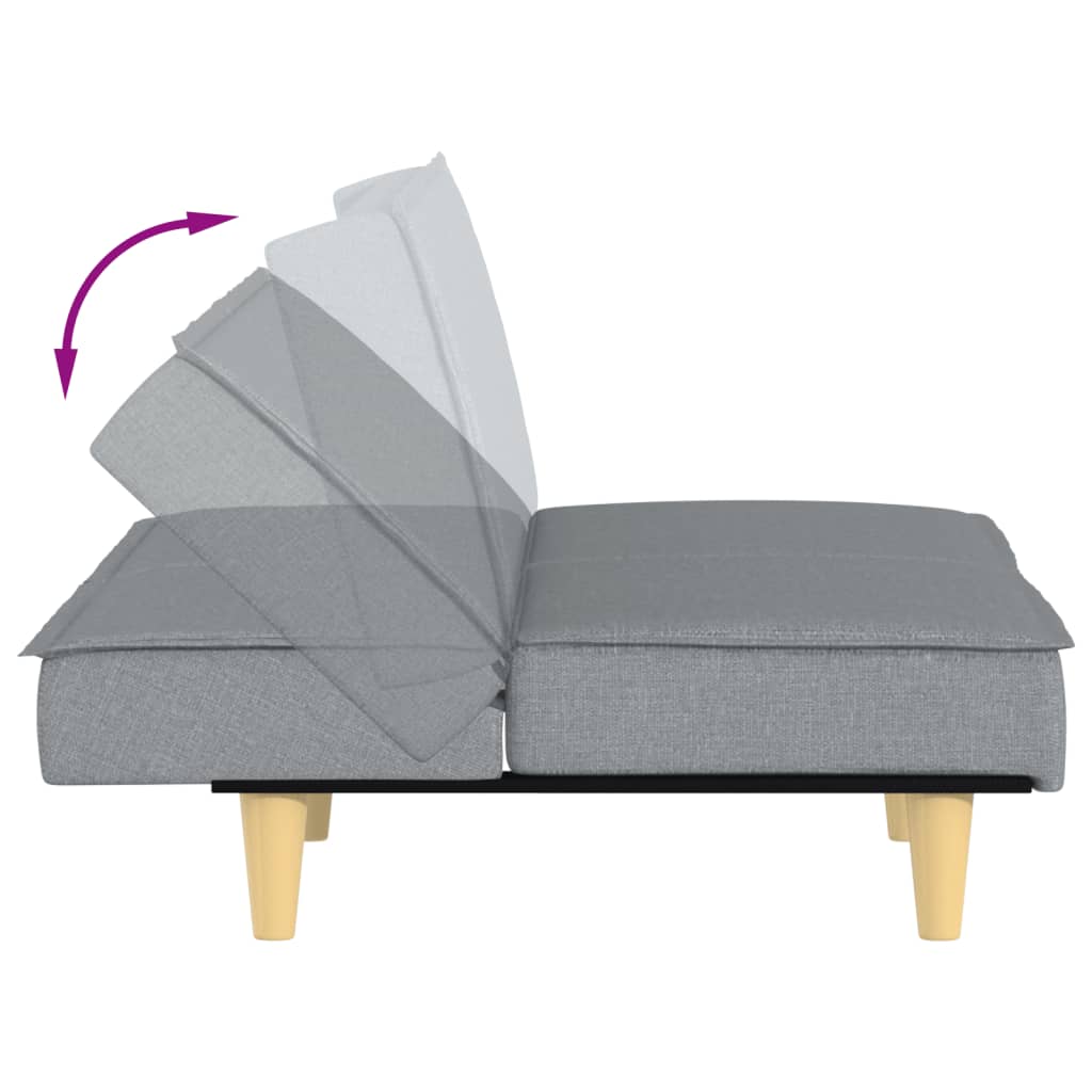 Slaapbank stof lichtgrijs is nu te koop bij PeponiXL, paradijselijk wonen!
