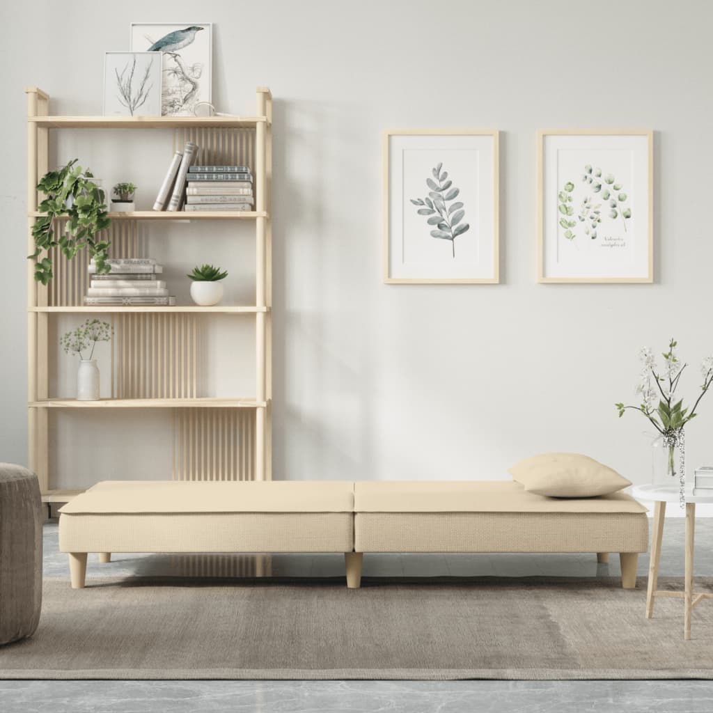 Slaapbank stof crèmekleurig is nu te koop bij PeponiXL, paradijselijk wonen!