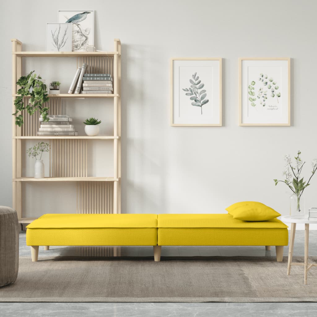 Slaapbank stof lichtgeel is nu te koop bij PeponiXL, paradijselijk wonen!