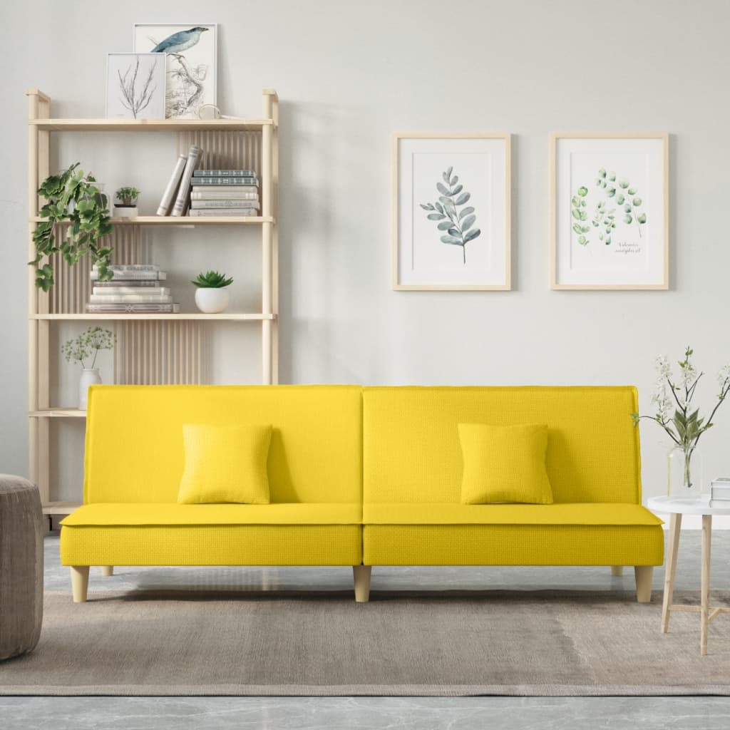 Slaapbank stof lichtgeel is nu te koop bij PeponiXL, paradijselijk wonen!