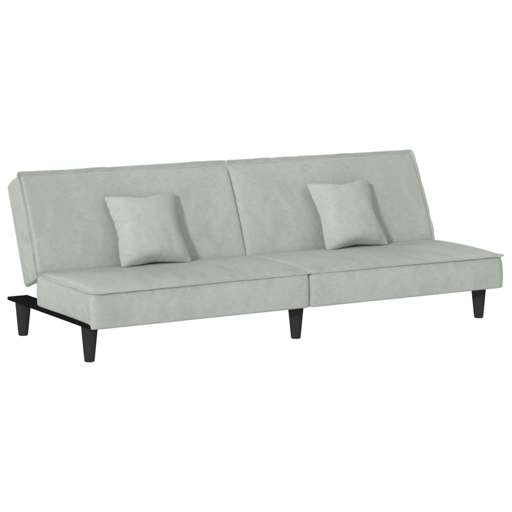 Slaapbank fluweel lichtgrijs is nu te koop bij PeponiXL, paradijselijk wonen!