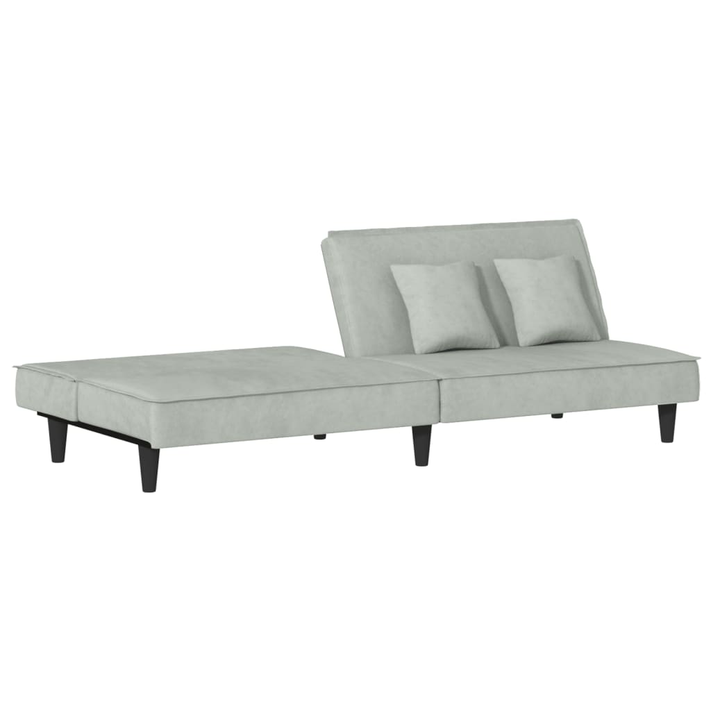 Slaapbank fluweel lichtgrijs is nu te koop bij PeponiXL, paradijselijk wonen!