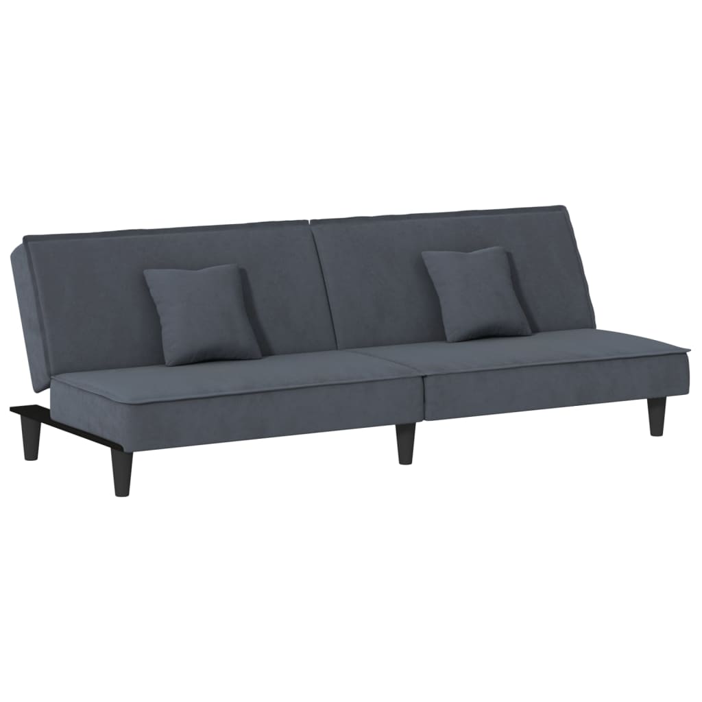 Slaapbank fluweel donkergrijs is nu te koop bij PeponiXL, paradijselijk wonen!