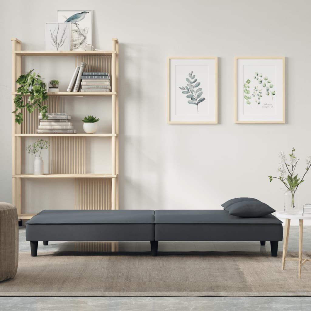 Slaapbank fluweel donkergrijs is nu te koop bij PeponiXL, paradijselijk wonen!