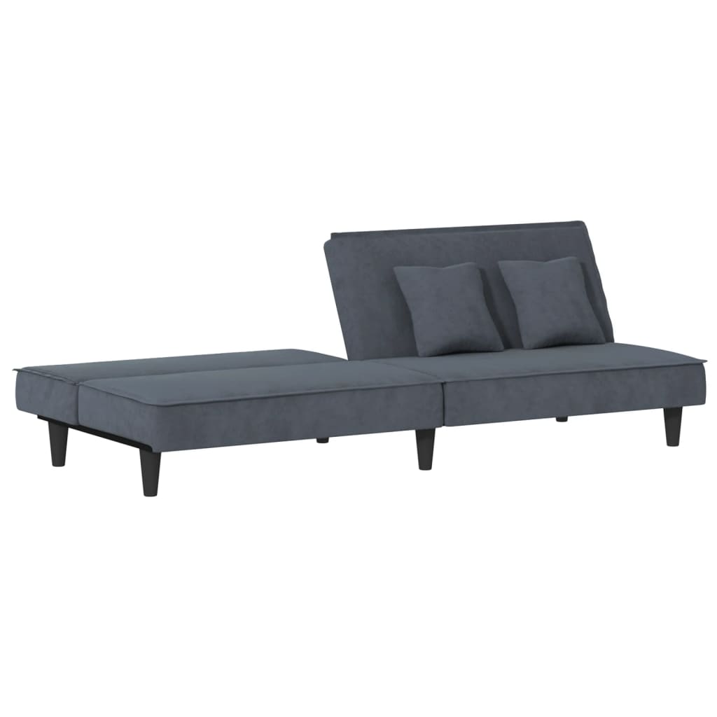 Slaapbank fluweel donkergrijs is nu te koop bij PeponiXL, paradijselijk wonen!
