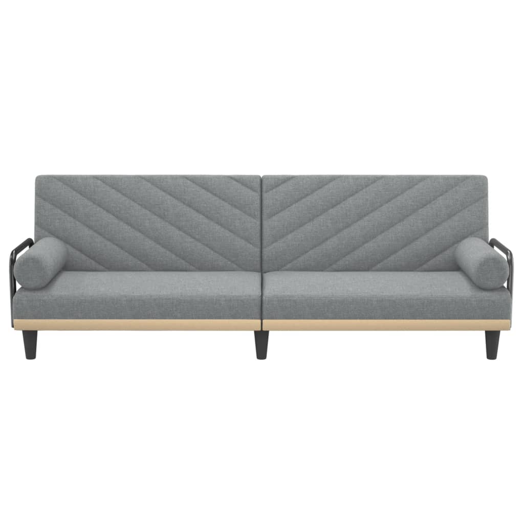 Slaapbank met armleuningen stof lichtgrijs is nu te koop bij PeponiXL, paradijselijk wonen!