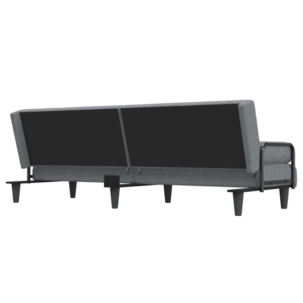 Slaapbank met armleuningen stof lichtgrijs is nu te koop bij PeponiXL, paradijselijk wonen!