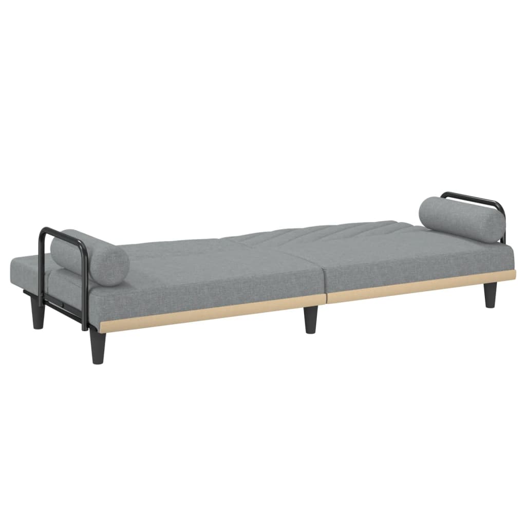 Slaapbank met armleuningen stof lichtgrijs is nu te koop bij PeponiXL, paradijselijk wonen!