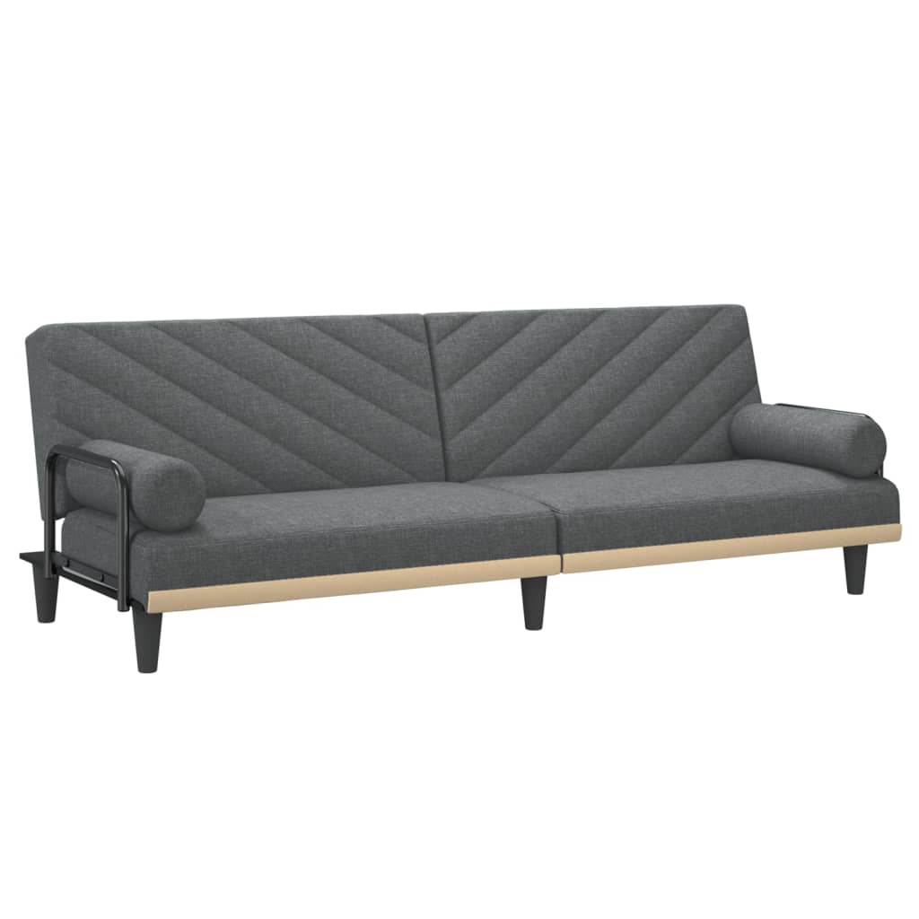Slaapbank met armleuningen stof donkergrijs is nu te koop bij PeponiXL, paradijselijk wonen!