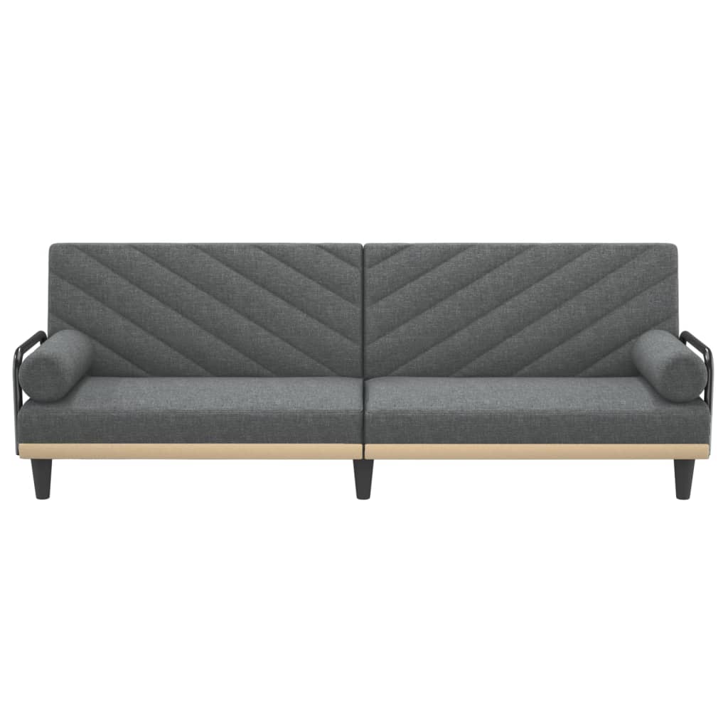 Slaapbank met armleuningen stof donkergrijs is nu te koop bij PeponiXL, paradijselijk wonen!
