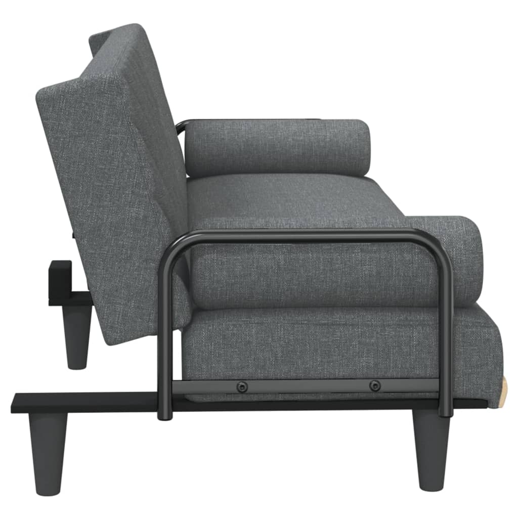 Slaapbank met armleuningen stof donkergrijs is nu te koop bij PeponiXL, paradijselijk wonen!