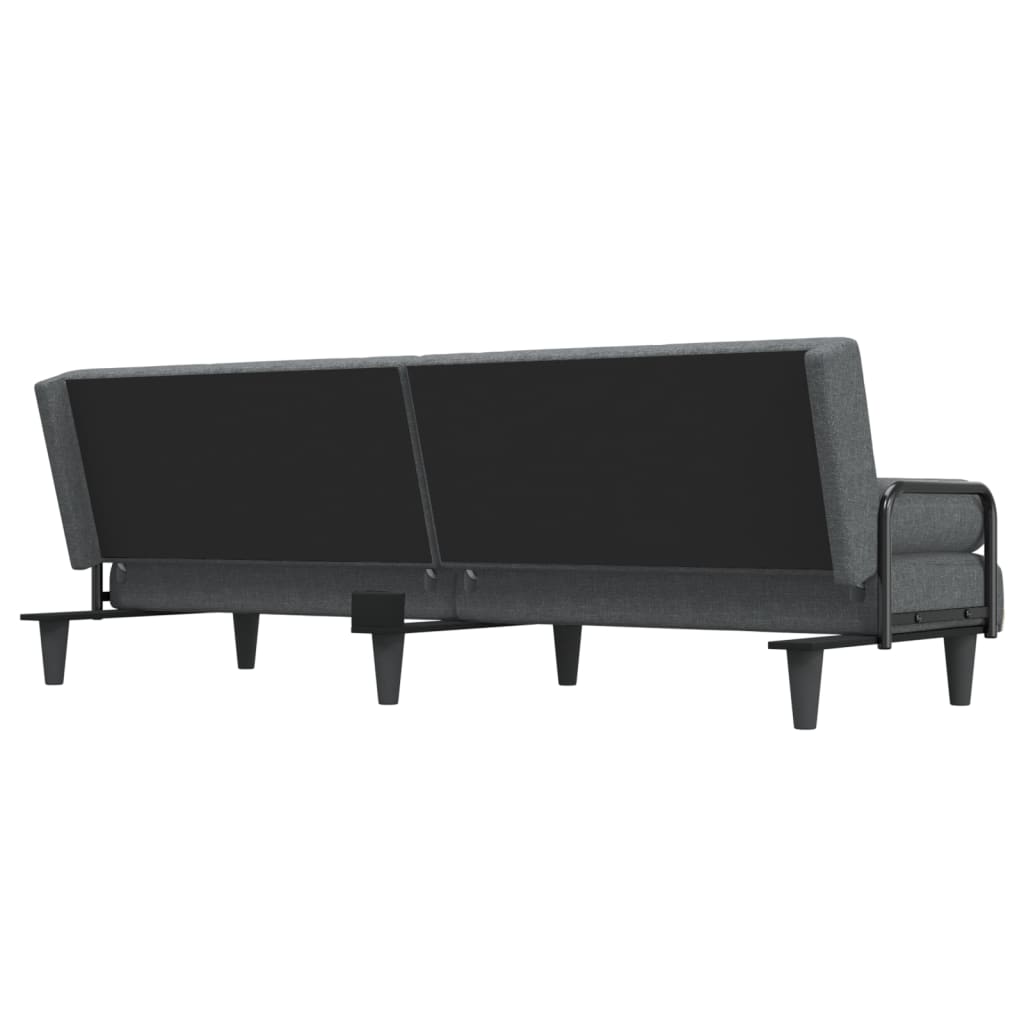 Slaapbank met armleuningen stof donkergrijs is nu te koop bij PeponiXL, paradijselijk wonen!