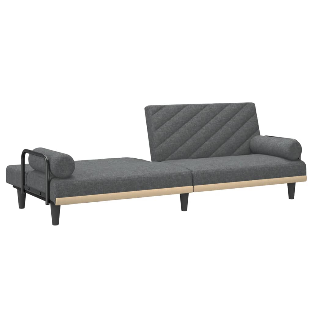 Slaapbank met armleuningen stof donkergrijs is nu te koop bij PeponiXL, paradijselijk wonen!