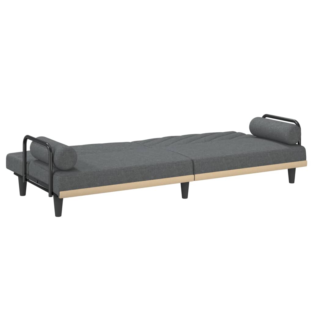 Slaapbank met armleuningen stof donkergrijs is nu te koop bij PeponiXL, paradijselijk wonen!