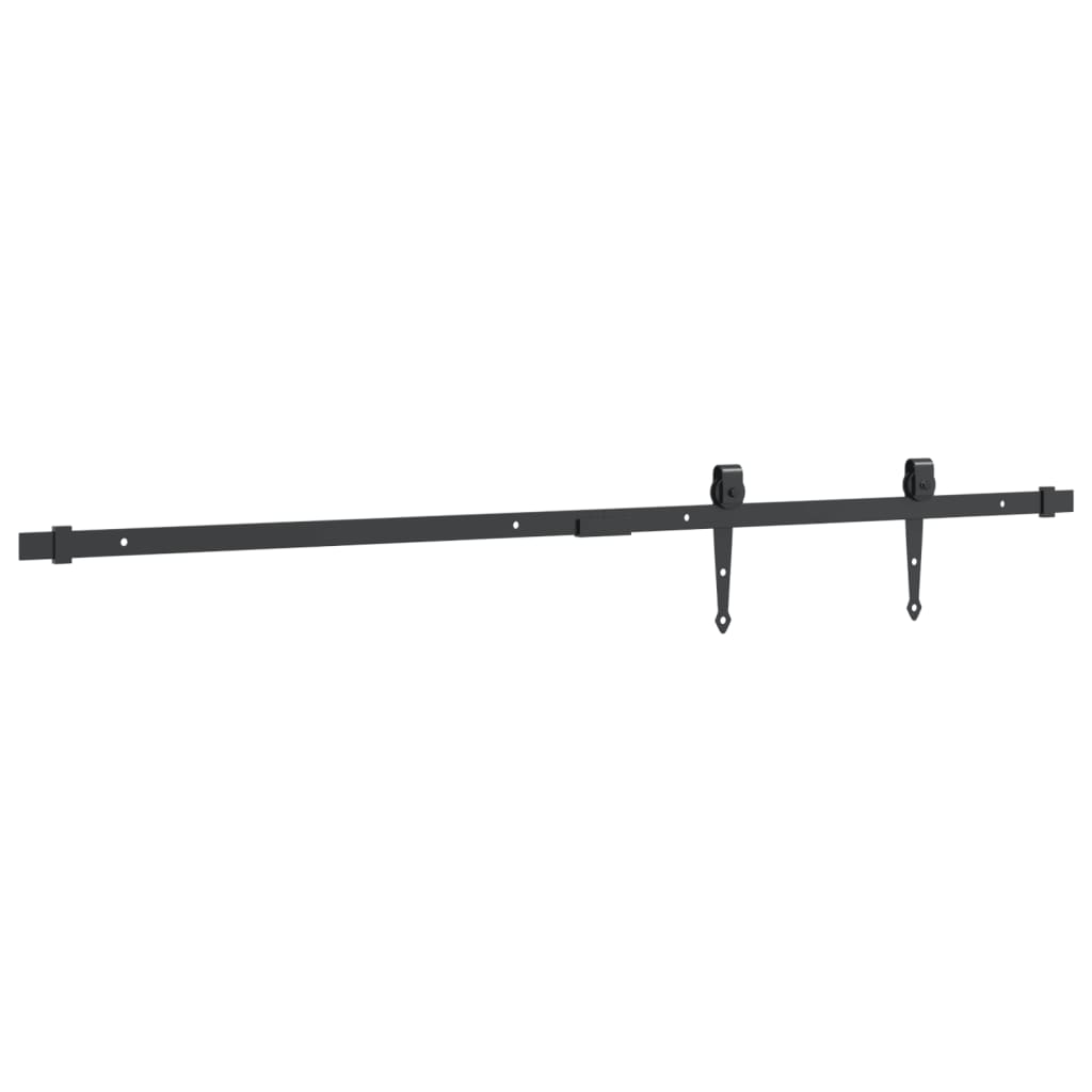Ophangset voor minischuifdeur 122 cm koolstofstaal zwart is nu te koop bij PeponiXL, paradijselijk wonen!